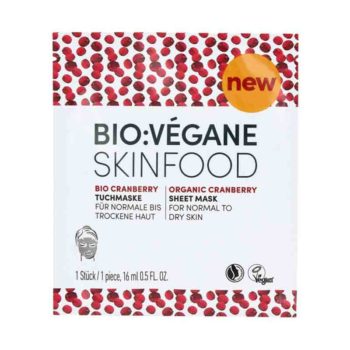 Bio Vegane – Βιολογική Ενυδατική Μάσκα με Κράνμπερι / Organic Cranberry Sheet Mask
