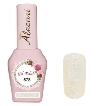 ALEZORI GEL POLISH 578 WHITE SHIMMER MERMAIDS EFFECT