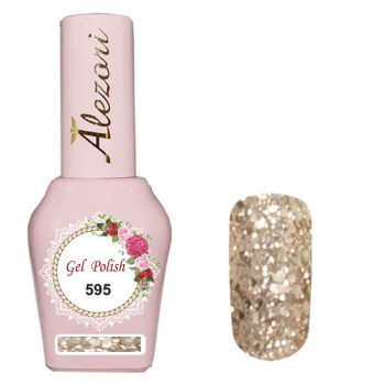 ALEZORI GEL POLISH 595 ΡΟΖ ΧΡΥΣΟ, GLITTER, ΨΙΛΟΚΟΚΚΟ ΚΑΙ ΧΟΝΤΡΟΚΟΚΚΟ