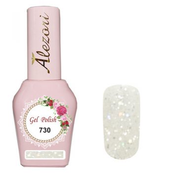 ALEZORI GEL POLISH 730 GLITTER WHITE ΜΕ ΠΑΓΙΕΤΑ