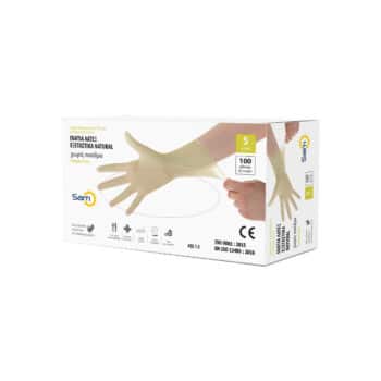 ΓΑΝΤΙΑ LATEX ΧΩΡΙΣ ΠΟΥΔΡΑ SAM 100τεμ. -  Large