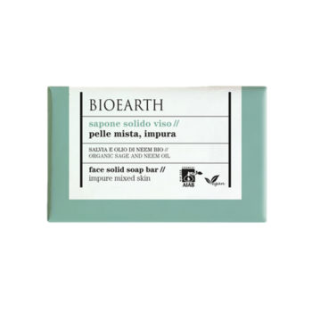 BIOEARTH Solid Soap - Σαπούνι Προσώπου με Φασκόμηλο και Neem
