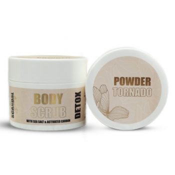 SCANDAL DETOX BODY SCRUB SCANDAL TOUCH ”POWDER TORNADO” ΜΕ ΑΜΥΓΔΑΛΕΛΑΙΟ,ΕΝΕΡΓΟ ΑΝΘΡΑΚΑ ΚΑΙ ΚΟΚΚΟΥΣ ΑΛΑΤΙΟΥ ΜΕ ΑΡΩΜΑ ΠΟΥΔΡΑΣ, 200ML