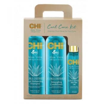 Chi Aloe Vera Curl Gift Box - Σαμπουαν 340ml+Γαλακτωμα 340ml+Ελαιο 89ml